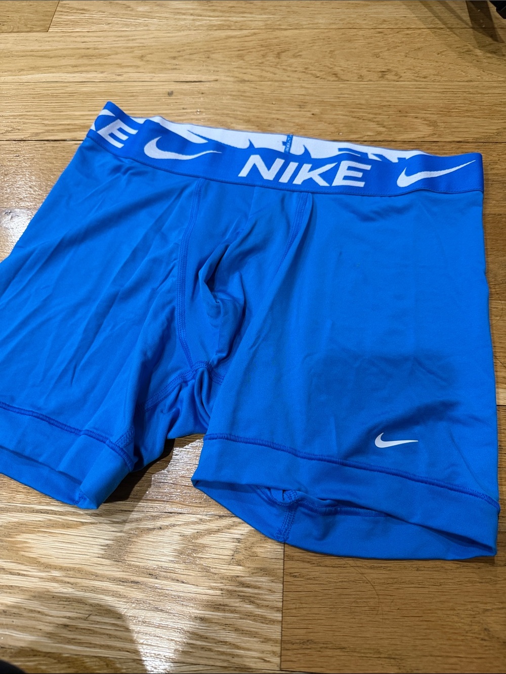 Nike Blue Men’s Athletic Boxer Briefs with White Logo